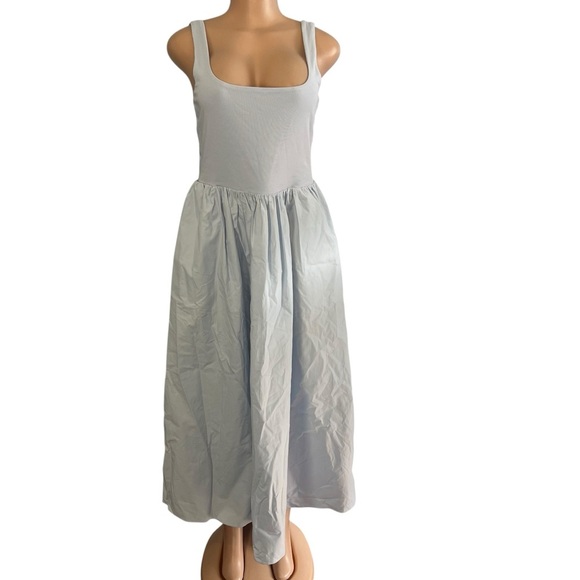Sophie Rue Light Blue Square Neck A-line Dress - Picture 5 of 9